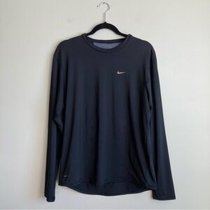 Men’s Nike Black Dri-Fit Long Sleeeve Vent Back Base Layer Top M